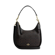 Coach Jules Hobo Bag – IM/Walnut & Black Glovetanned Leather Shoulder Handbag