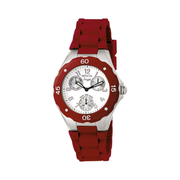 Invicta Angel Women’s Multi-Function Watch – Red Silicone Strap White Dial 38mm