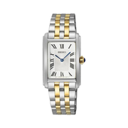 Seiko Essentials SWR087 Ladies Quartz Watch – Silver Dial, Leather Strap, Classic Slim Design