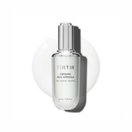 TIRTIR Ceramic Milk Ampoule | Hydrating Korean Face Serum for Glass Skin | Moisturizing, Nourishing, Lightweight, Non-Greasy, 1.35 fl. oz.