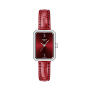 Tissot SRV Women’s Swiss Quartz Watch – Red Dial, Stainless Steel Case, Leather Strap (T1601101642300)
