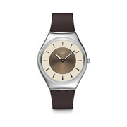 Swatch Hazel Delight Skin Irony Unisex Quartz Watch – Brown 38mm
