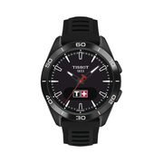 Tissot T-Touch Connect Sport – 43.75mm Titanium & Black PVD Quartz Watch with Silicone Strap