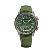 Raymond Weil Freelancer GMT Worldtimer Men’s Automatic Watch 2765-SBC-52001 – Green Dial, 24 Time Zones, Swiss Made, 41mm