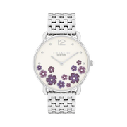 Coach Elliot Women's 36mm Quartz Watch – Stainless Steel Bracelet with Colorful Floral Tea Rose Dial