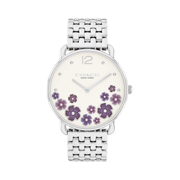 Coach Elliot Women's 36mm Quartz Watch – Stainless Steel Bracelet with Colorful Floral Tea Rose Dial