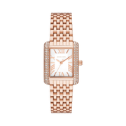 Michael Kors Emery Rose Gold-Tone Women’s Watch – 33mm Rectangle Stainless Steel (Model MK4743)