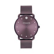 Coach Elliot Women's Purple Mesh Bracelet Watch – Tea Rose Detail, 36mm Quartz Timepiece