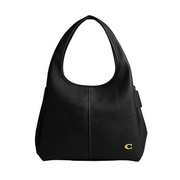 Coach Lana Polished Pebble Leather Shoulder Bag – Black Elegant Handbag