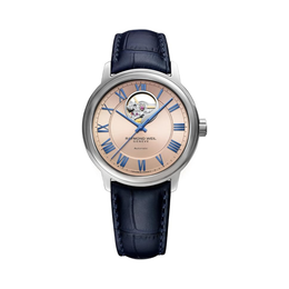 Raymond Weil Maestro Men’s Automatic Watch 2227-STC-00808 – Visible Balance Wheel, Salmon Dial, Roman Numerals, Swiss Made, 40mm