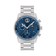Movado Bold Verso Men’s Sport Watch – Swiss Quartz Chronograph, Stainless Steel Bracelet, 44mm