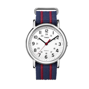 Timex Weekender 38mm Unisex Analog Watch with Nylon Slip-Through Strap, INDIGLO Backlight & 24-Hour Time