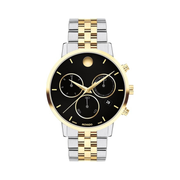 Movado Museum Classic Men’s Chronograph Watch – Swiss Quartz, Two-Tone Stainless Steel, 42mm