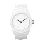Diesel Double Down Men’s Watch – 52mm Stainless Steel Case with White Silicone Band