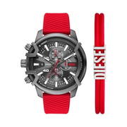 Diesel Griffed Men’s Chronograph Watch – Stainless Steel, Leather, or Silicone Band, 48mm Case