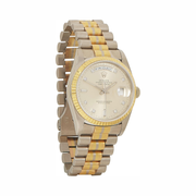 Rolex Pre-Loved Day-Date President 36 mm – 18K Gold & Stainless Steel Diamond Tridor Automatic Watch 18239