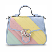 Gucci Pre-Loved Marmont Mini Top Handle Flap Bag – Multicolor Leather