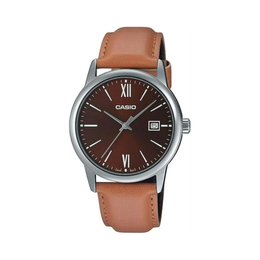 Casio MTP-V002L-5B3 Men’s Brown Dial Leather Dress Watch