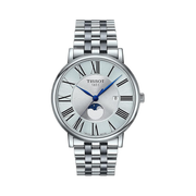 Tissot Carson Premium Gent Moonphase Men’s Swiss Quartz Watch – Stainless Steel, Grey Dial (T1224231103300)