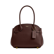 Coach Empire Carryall 21 – Natural Grain Leather Handbag in Maple with Versatile Carry Options
