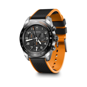 Victorinox Swiss Army Chronograph 42mm Men’s Watch – Black Dial with Black & Orange Rubber Strap
