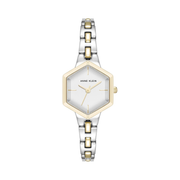Anne Klein Women's Two-Tone Bracelet Watch – Gold & Silver, Adjustable Link Design