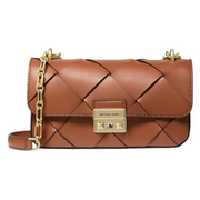 Michael Kors Tribeca Small Convertible Chain Shoulder Bag – Quilted Woven Leather