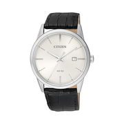 Citizen Quartz Men’s Casual Watch – Stainless Steel Case with Leather Strap