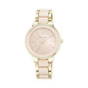 Anne Klein Women’s Resin Bracelet Watch – Blush Pink/Gold