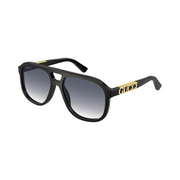 Gucci Pilot Sunglasses GG1188S – Black Frame, Grey Gradient Lens, 58mm
