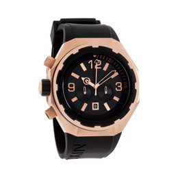 Nixon Test The Steelcat Men’s Watch – Gold Tone, Stainless Steel Case, Silicone Strap, One Size