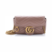 Gucci Pre-Loved GG Marmont Matelassé Leather Super Mini Flap Bag – Neutral