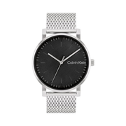 Calvin Klein Slate Men’s Quartz Watch – Black Dial, Stainless Steel Mesh Bracelet, 43mm Minimalist Luxury Timepiece