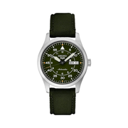 Seiko 5 Sports SRPH29 Men’s Automatic Watch – Green Dial, 4R36 Movement, Stainless Steel Case, Nylon Strap, 100m Water Resistance, Day/Date