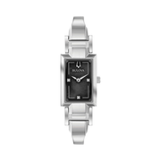 Bulova Ladies’ Classic Diamond Dial Quartz Watch – Rectangular Case