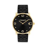 Coach Elliot Women's 36mm Quartz Watch – Black PVC Band