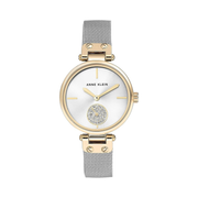 Anne Klein Women’s Premium Crystal Accented Mesh Bracelet Watch – Two Tone