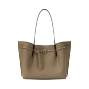 Michael Kors Women’s Emilia Large Tote – Husk Pebbled Leather Shoulder Bag