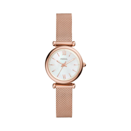Fossil Women’s Carlie Quartz Rose Gold Stainless Steel Watch