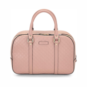 Gucci Pre-Loved Microguccissima Convertible Handbag – Pink Leather Top Handle Bag