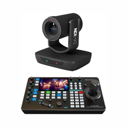 AVKANS PTZ Camera Bundle Kit – LV20N 20X AI Auto Tracking NDI PTZ Camera + Super Joystick Controller for Church, Worship, and Live Streaming