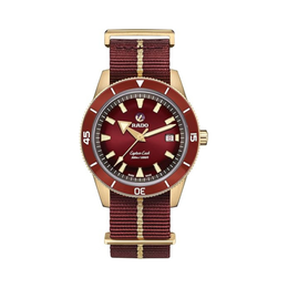 Rado Captain Cook Automatic Bronze – Men’s Swiss Watch | Fabric Bracelet, High-Tech Ceramic, 300m Water Resistant