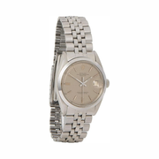 Rolex Pre-Loved Datejust 36 mm – Grey Linen Dial Stainless Steel & 18K White Gold Automatic Watch 1600