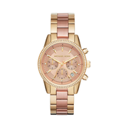 Michael Kors Bryant Women’s Chronograph Watch – 37mm Stainless Steel with Pavé Crystal Accents | Quartz Movement