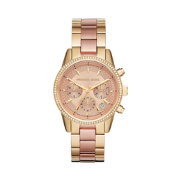 Michael Kors Bryant Women’s Chronograph Watch – 37mm Stainless Steel with Pavé Crystal Accents | Quartz Movement