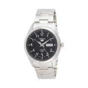 SEIKO 5 Automatic Men’s Watch SNKP21J1 – Black Eastern Arabic Dial, Stainless Steel, Calendar, 5 ATM