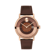 Movado Bold Evolution 2.0 Men’s Luxury Quartz Watch – Swiss Movement, Leather Strap, 40mm