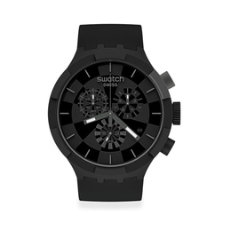 Swatch Checkpoint Black Big Bold Chrono Unisex Quartz Watch – 47mm