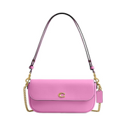 Coach Brook Flap Chain Bag – Refined Calf Leather Crossbody in Fuschia