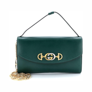 Gucci Pre-Loved Zumi Small Leather Shoulder Bag – Green